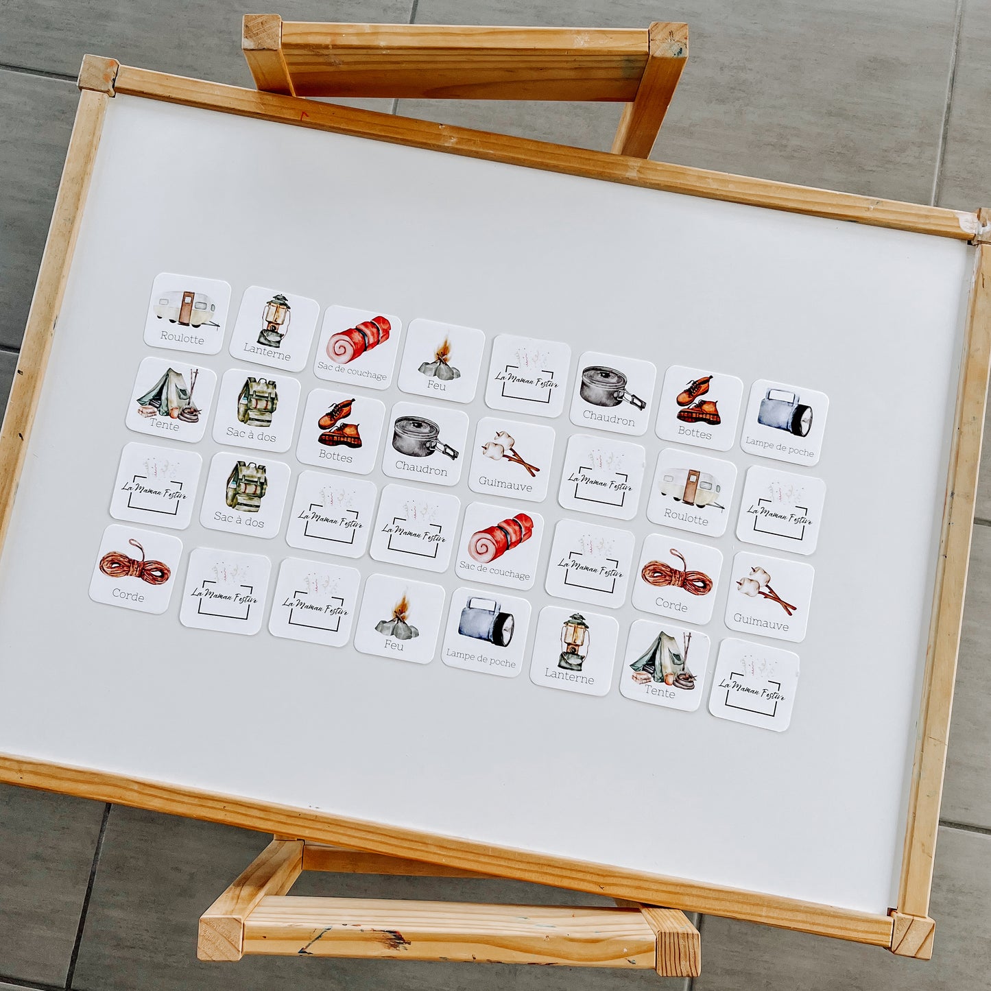 Jeu de mémoire Camping