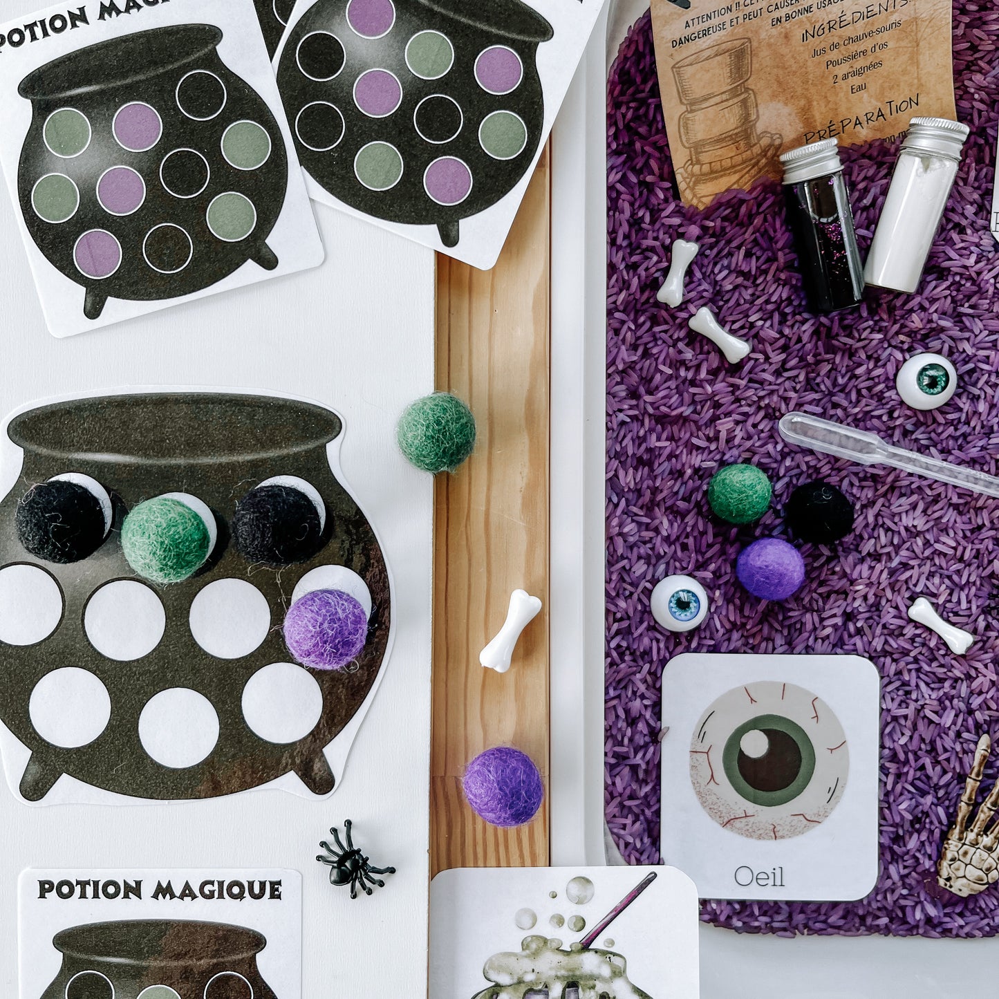 Boite sensorielle Halloween 2024