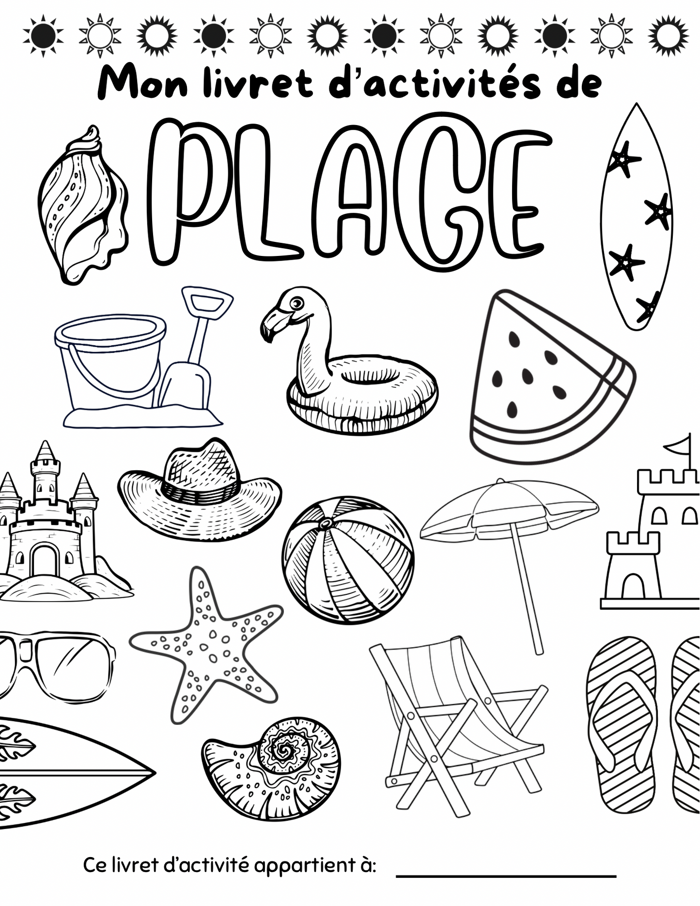 Livret d'activités - Plage