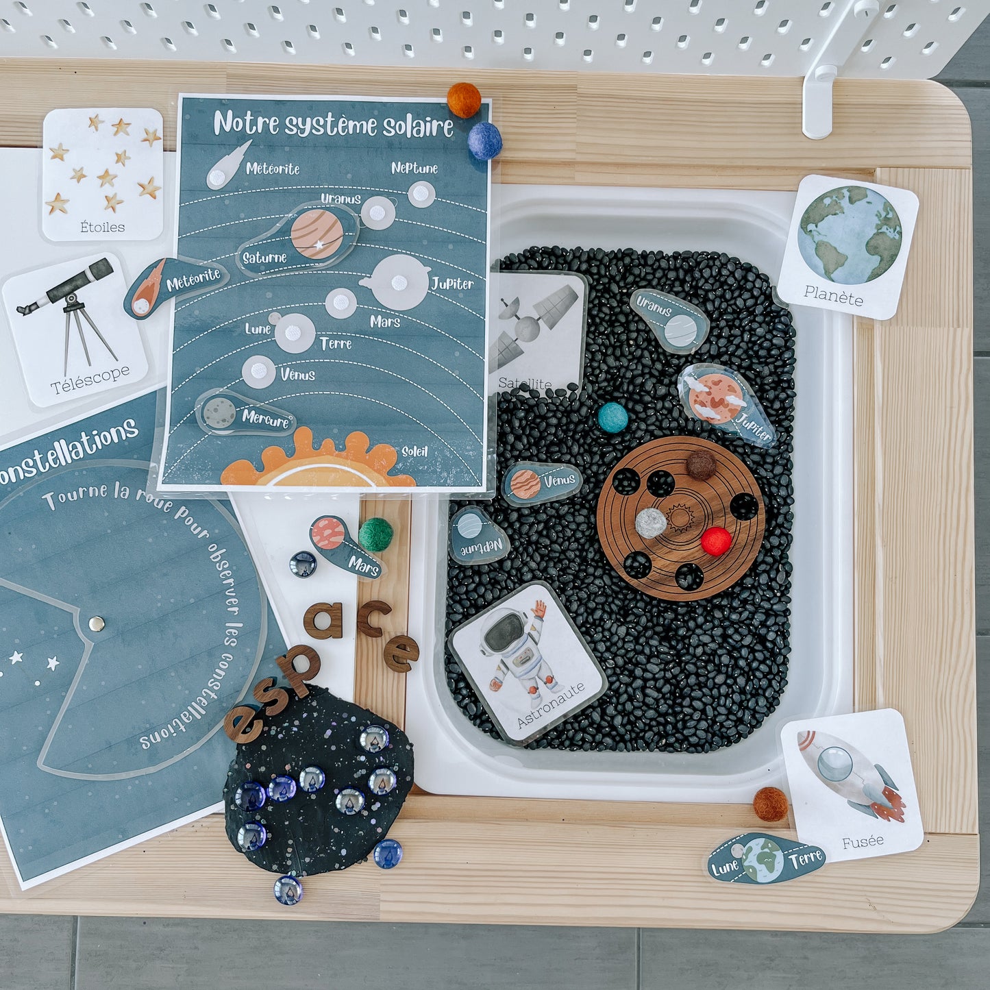 Boite sensorielle Système solaire