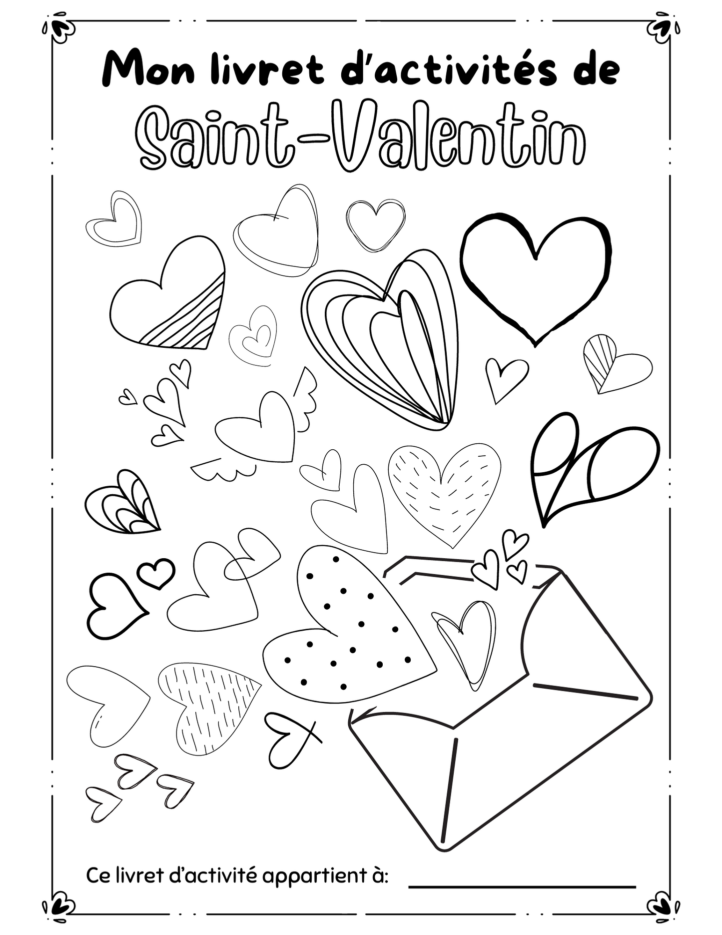 Livret d'activités - Saint-Valentin