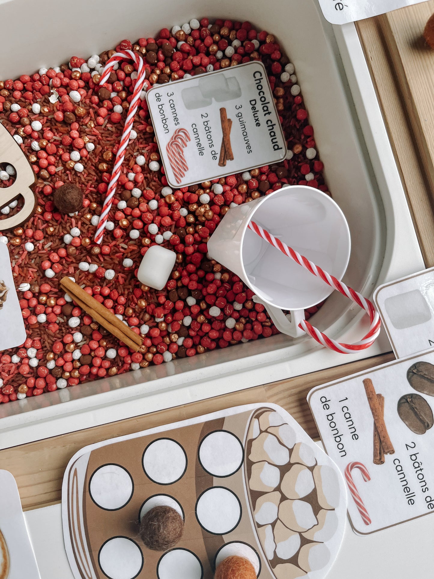 Boite sensorielle Chocolat chaud