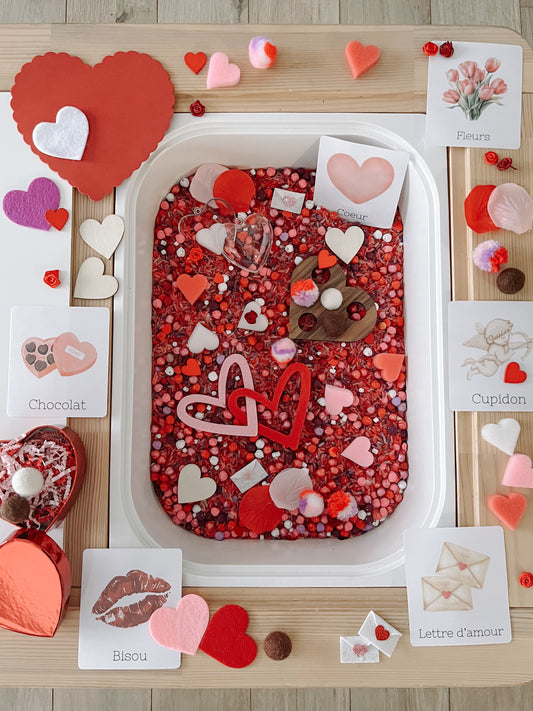 Boite sensorielle Saint-Valentin