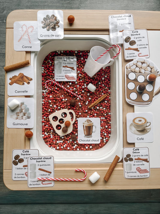 Boite sensorielle Chocolat chaud