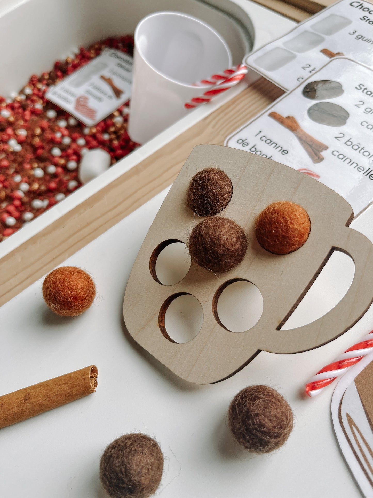 Boite sensorielle Chocolat chaud