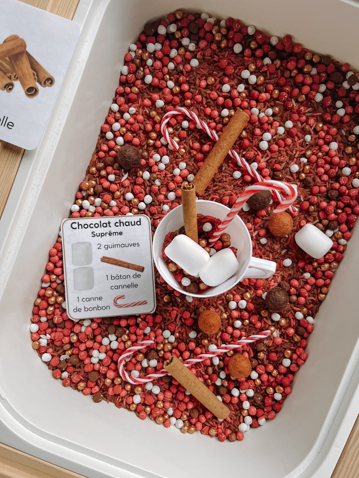 Boite sensorielle Chocolat chaud