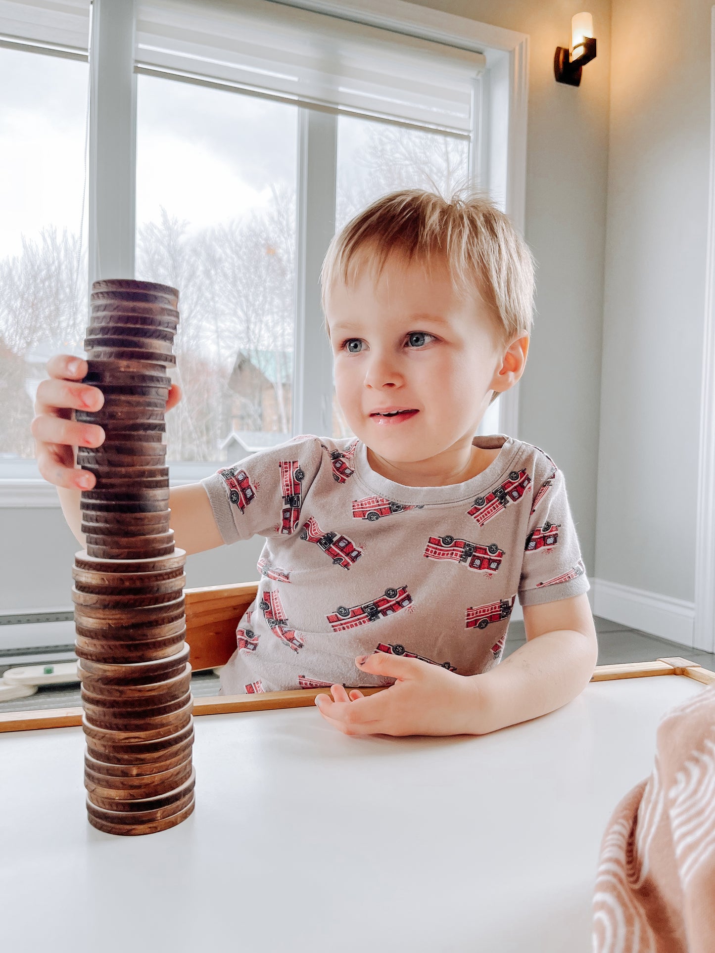 Jeu de mémoire ferme en bois