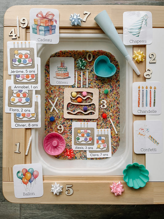 Boite sensorielle Anniversaire