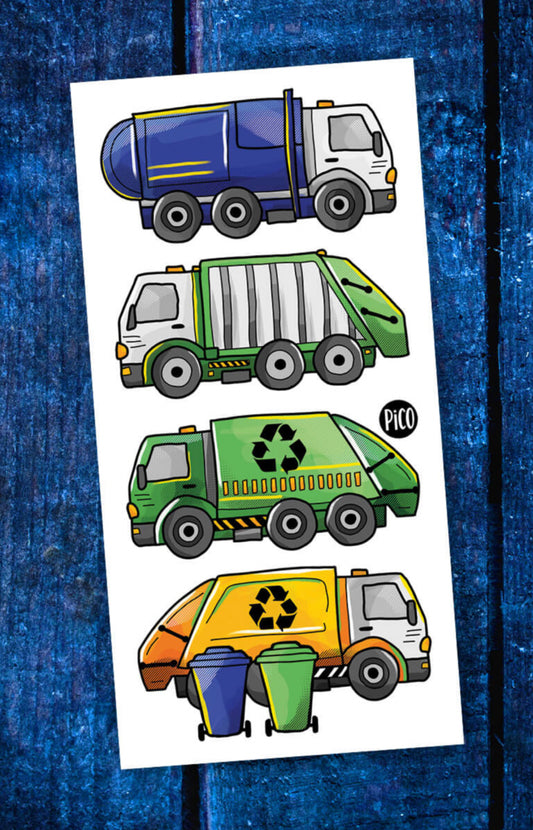 Tatouage Les camions de recyclage