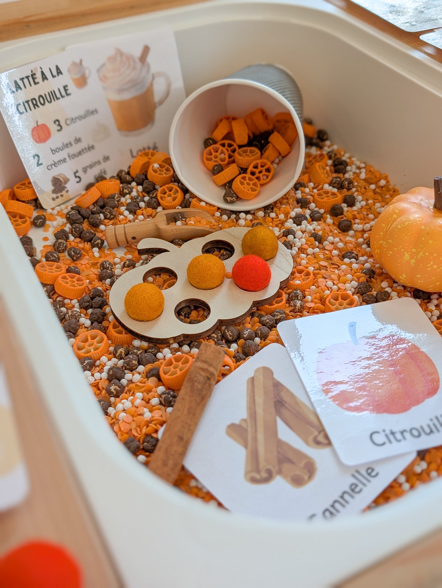 Boîte sensorielle Café d'automne
