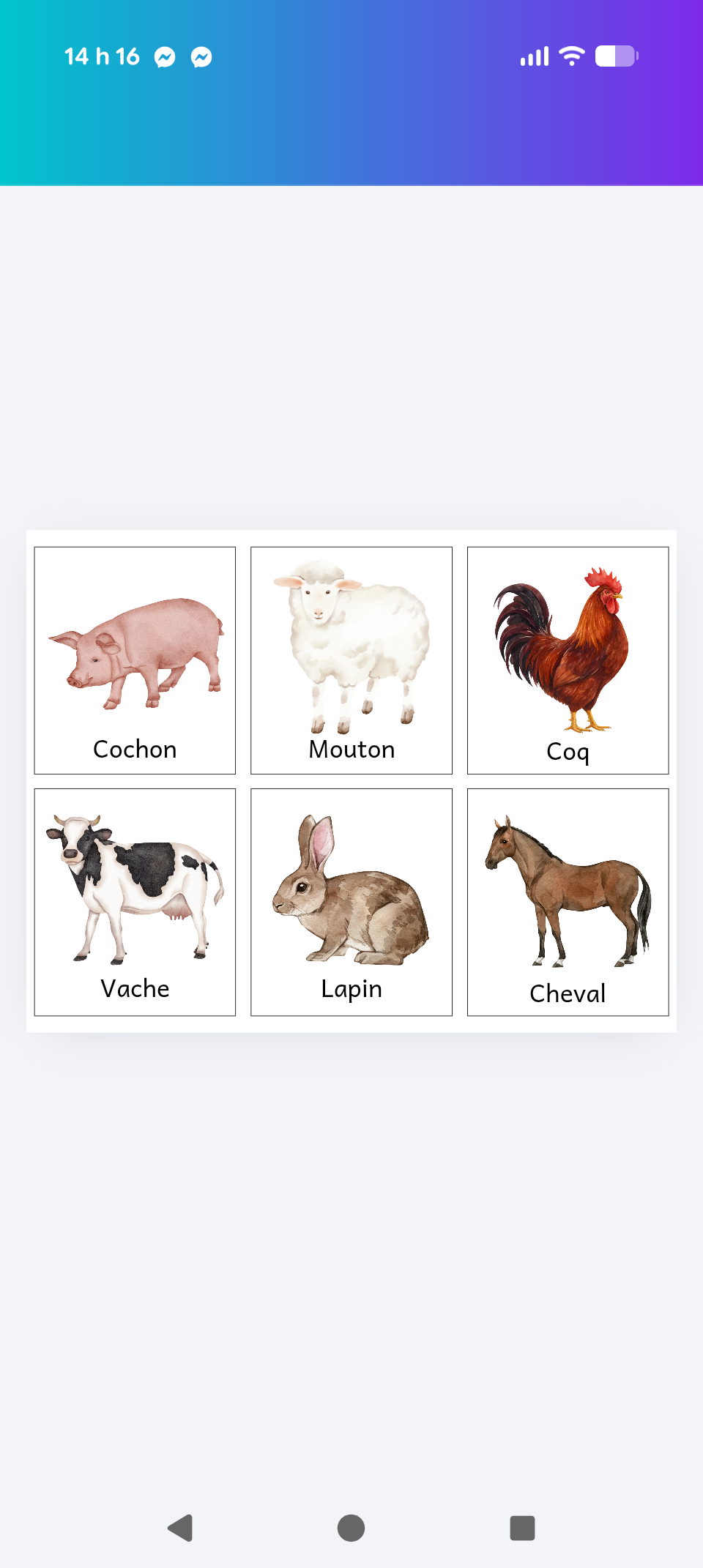 Boîte sensorielle Ferme