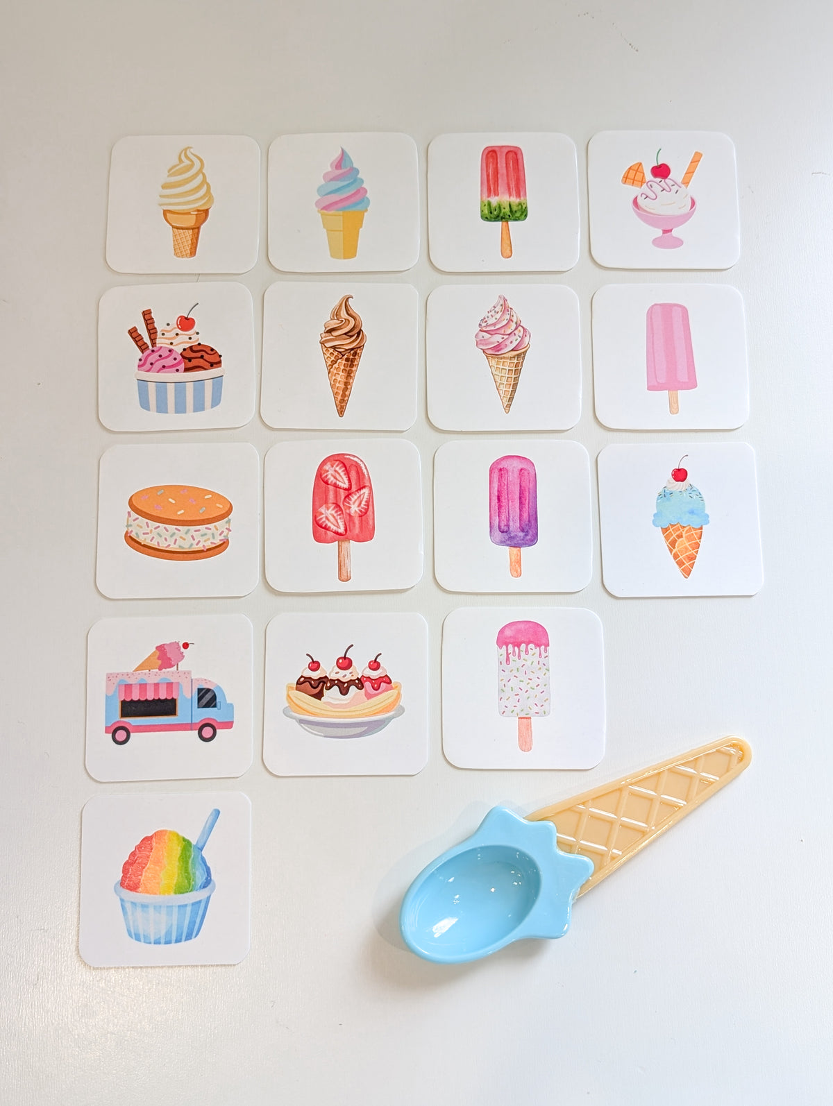 Jeu de mémoire - Friandises glacées