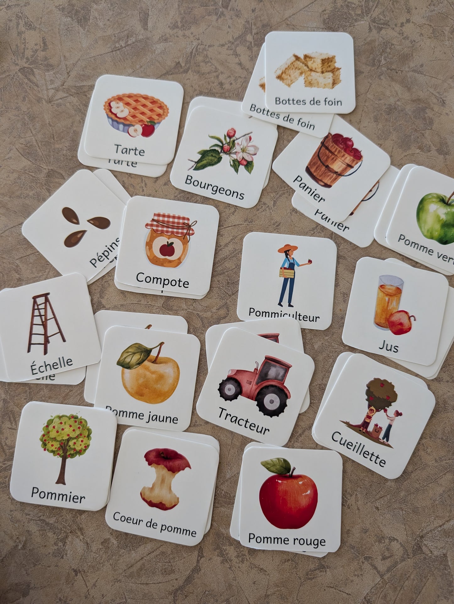 Jeu de mémoire - Temps des pommes