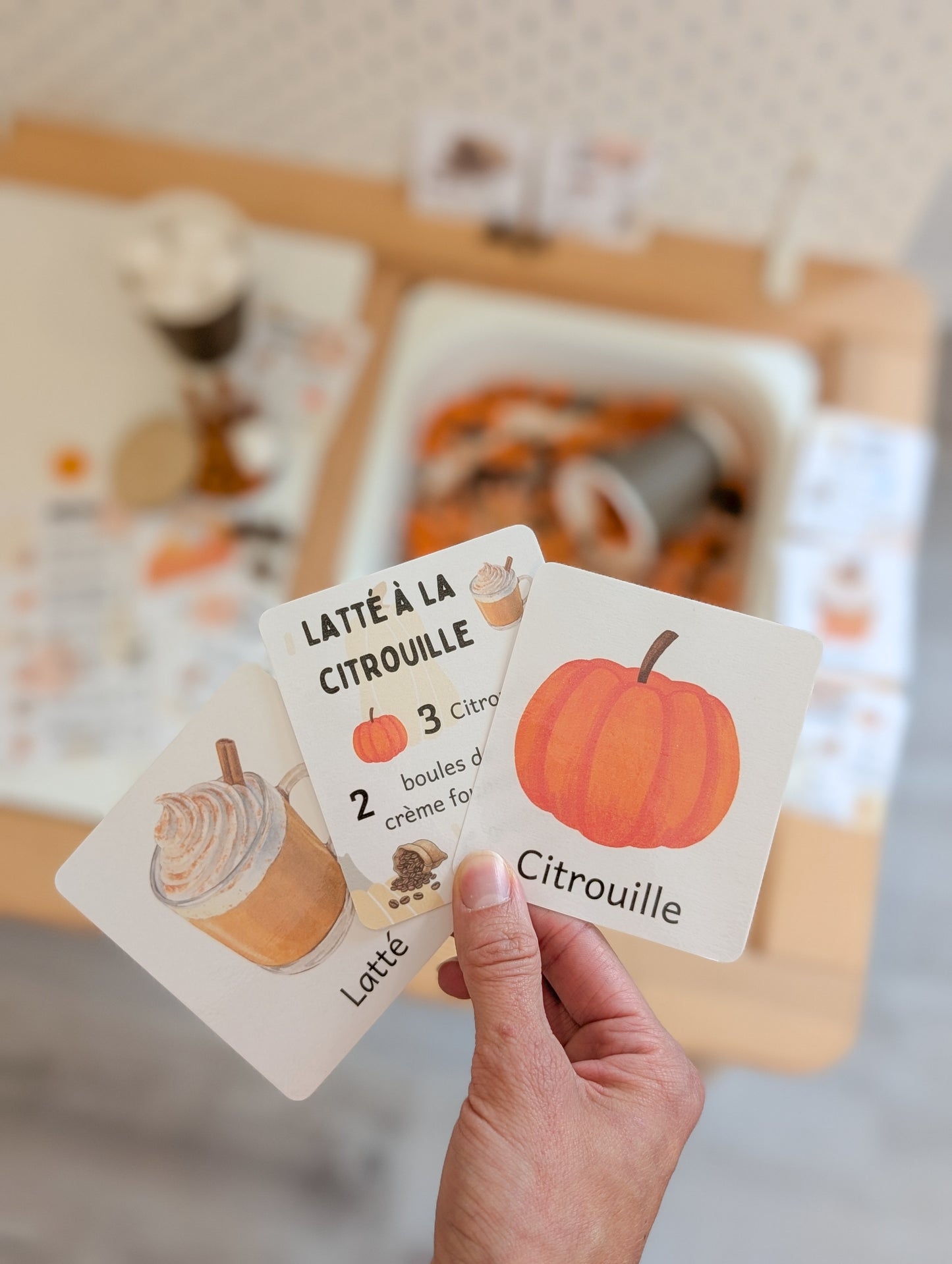 Boîte sensorielle Café d'automne