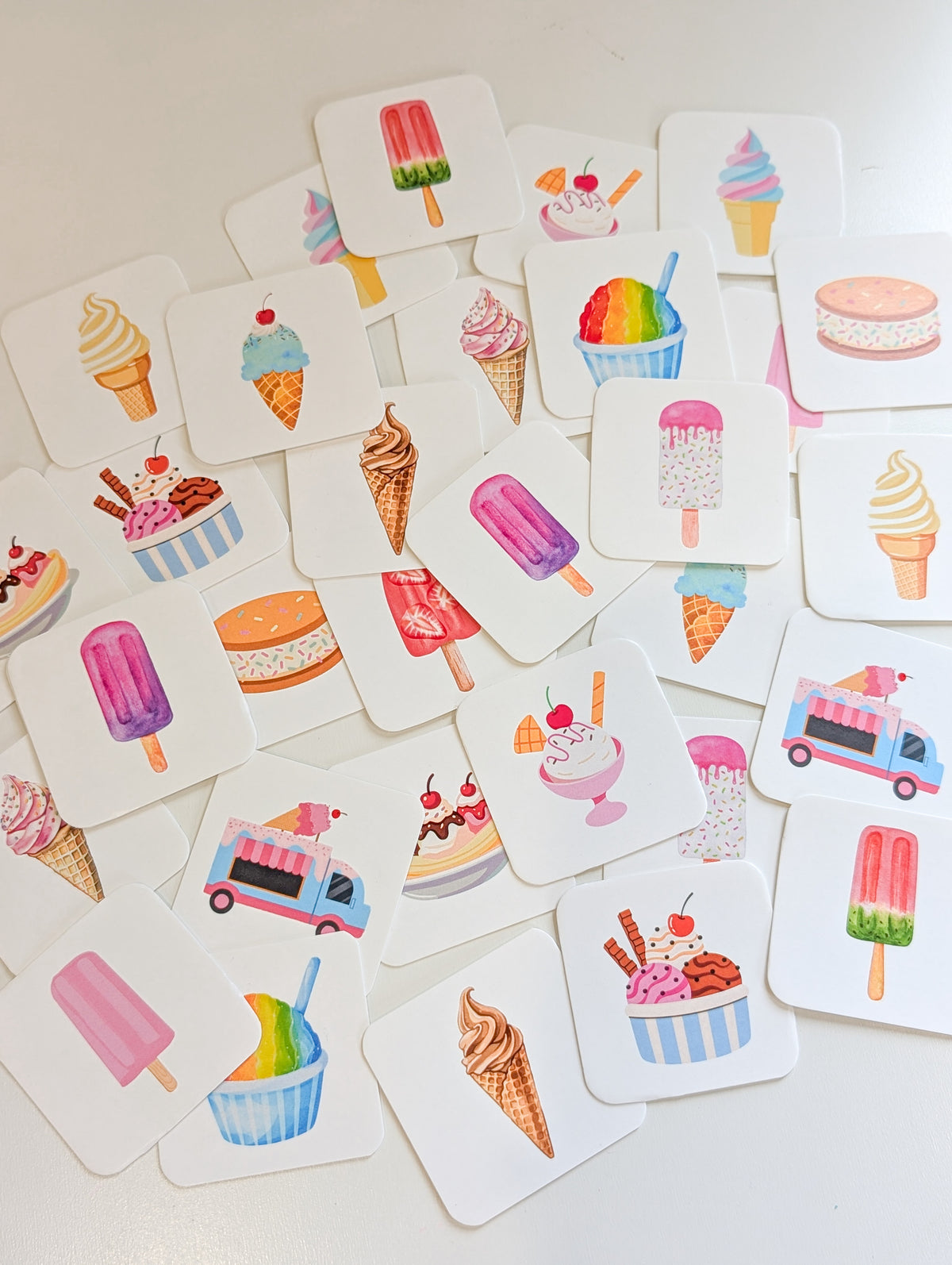 Jeu de mémoire - Friandises glacées
