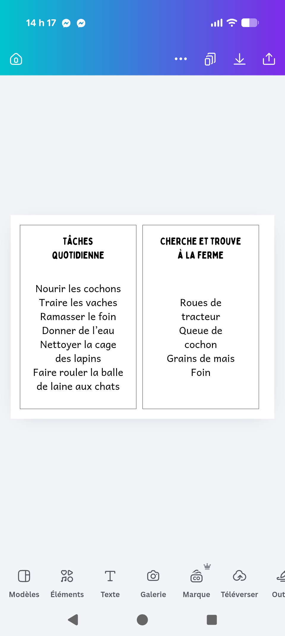 Boîte sensorielle Ferme