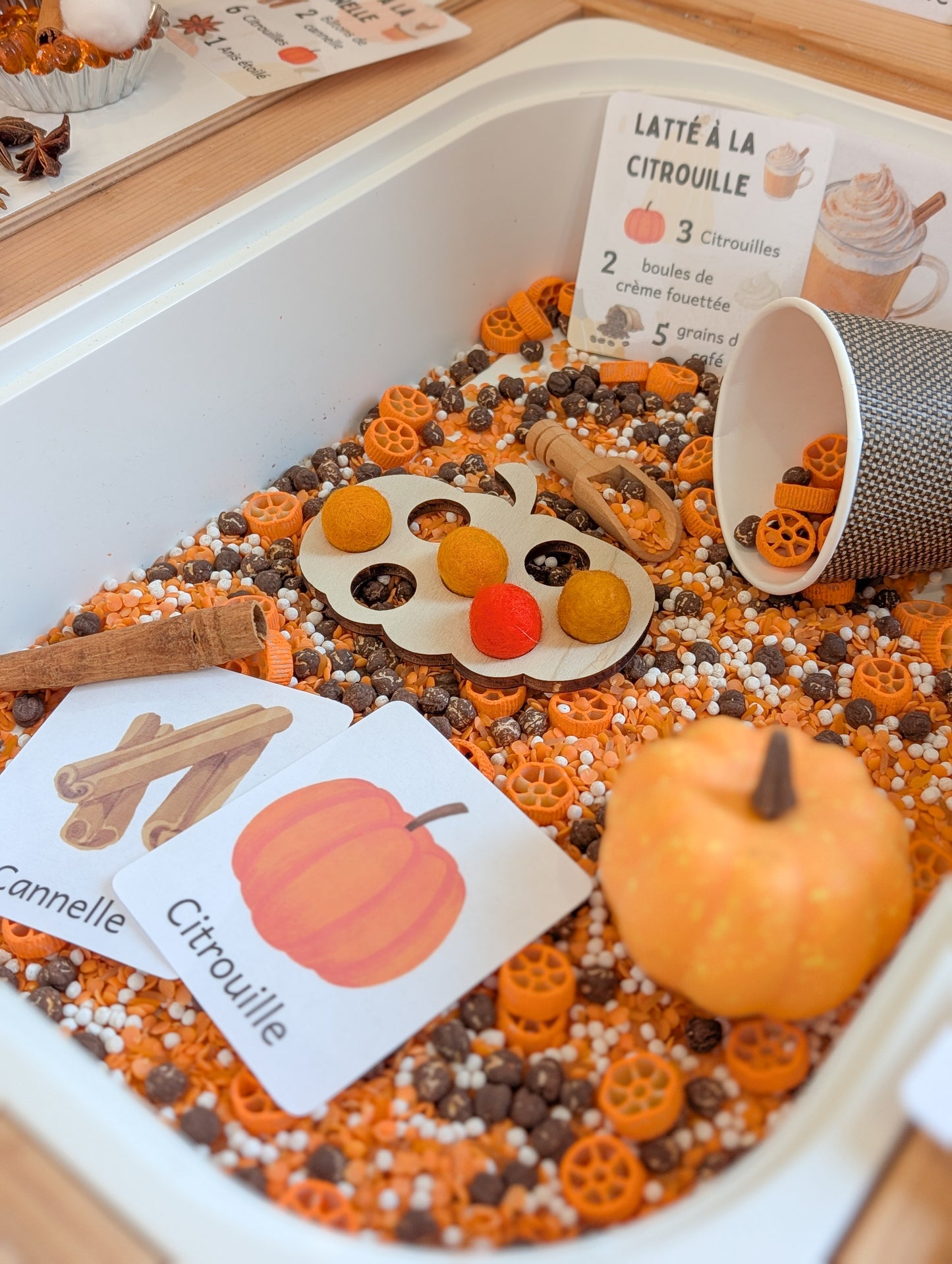 Boîte sensorielle Café d'automne