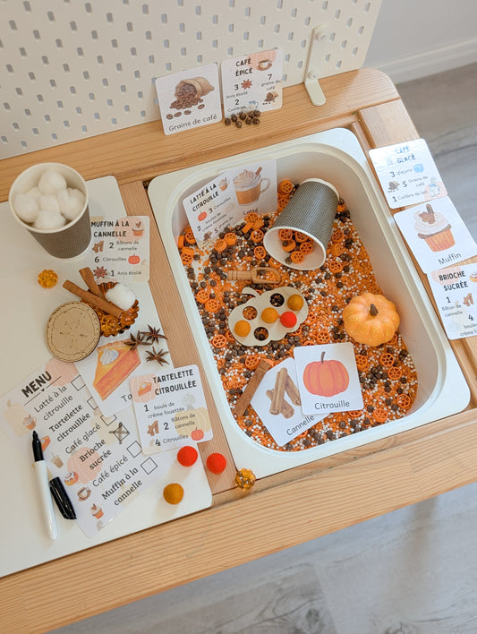 Boîte sensorielle Café d'automne