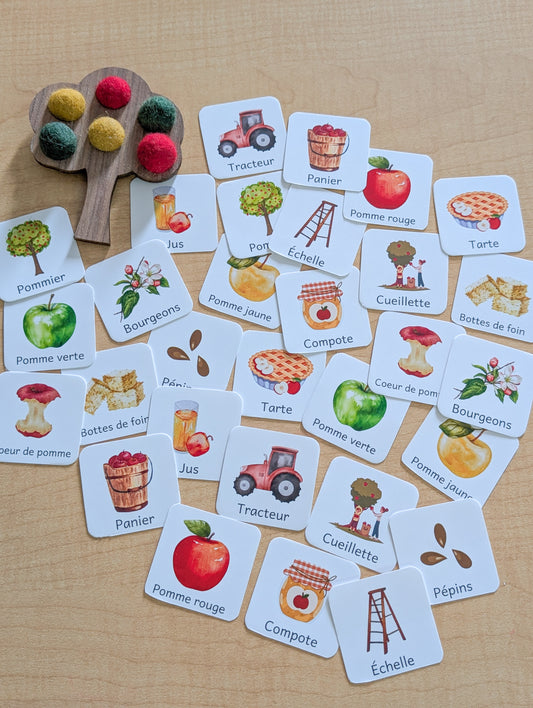 Jeu de mémoire - Temps des pommes